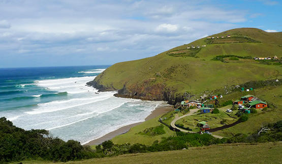 Coffee Bay town in Eastern Cape, South Africa.